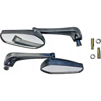 Zrcátko pro motocykl ZRCÁTKA SADA ZÁVIT M8/M10 ČERNO-STŘÍBRNÁ MOTOCYKL