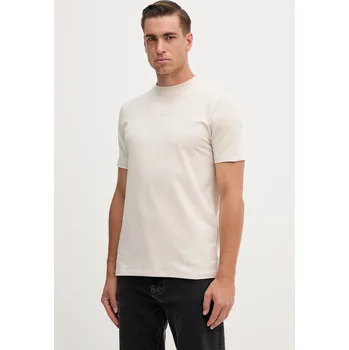 Bavlněné tričko Karl Lagerfeld 554235.755051 béžová 08X, vel. XXL