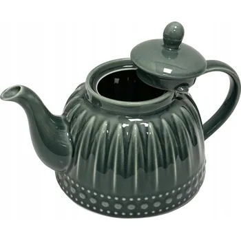 Konvice na čaj KONVICE NA ČAJ KÁVU 1 L KERAMICKÁ ZELENÁ S VÍKEM