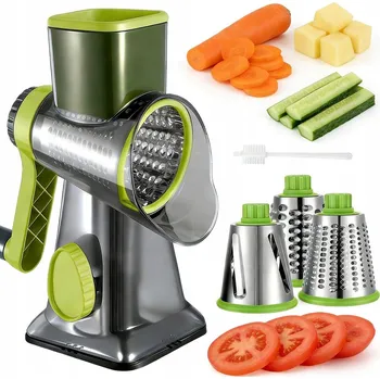 Struhadlo KRÁJEČ VLOŽKAMI PRO KRÁJENÍ ZELENINY A STROUHÁNÍ SÝRA BEZ UŠPINĚNÍ RUKOU