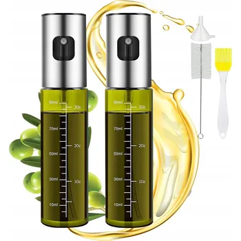 Nádoba na olej a ocet 2x ROZPRAŠOVAČ OLEJE DÁVKOVAČ VE SPREJI ROZPRAŠOVAČ SKLENĚNÝ 100 ML