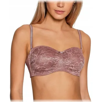 Podprsenka Triumph podprsenka bardotka, balkonetka hnědá velikost 80B