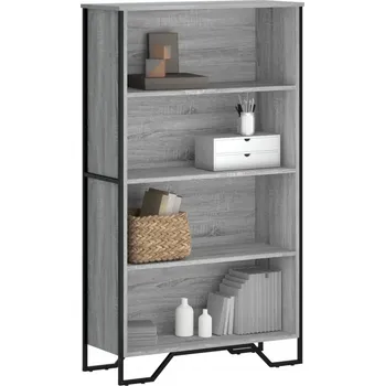 Knihovna Regál na knihy, šedý dub sonoma, 80x31x137,5 cm