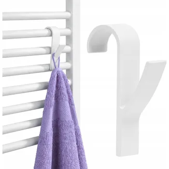 Věšák HÁČEK NA RADIÁTOR Bílý - Závěsný věšák na topení do koupelny