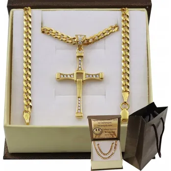 Řetízek ZLATÝ ŘETÍZEK S CELOU PANCR S KŘÍŽEM VIN DIESEL PR 925 585 + GRAVÍROVÁNÍ