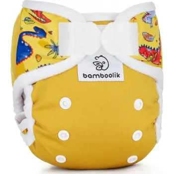 Dětské zboží Bamboolik svrchní kalhotky DUO na SZ - Hořčicová + Dinosauři