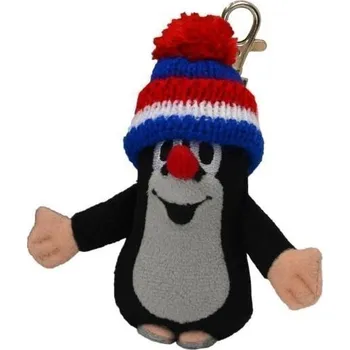 plyšák Krtek 10cm kulich modrá-trikolóra, karabina