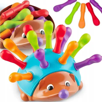 Dřevěná hračka Ježek třídič Montessori skládačka pro učení, vzdělávací hračka pro děti 18m+