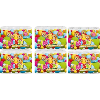 Toaletní papír Suchý toaletní papír bez vůně Miśki 144 ks