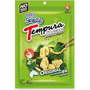 Sušená zelenina Seleco Křupavé mořské řasy v tempuře Snack - original 40g