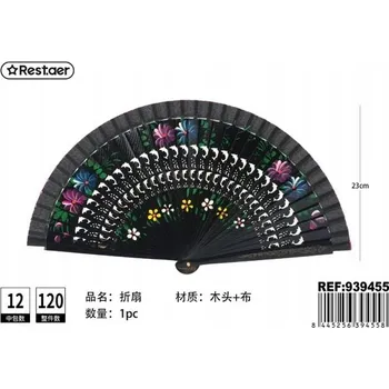 Karnevalový doplněk Dekorativní krajkový vějíř, ručně malovaný, různé barvy