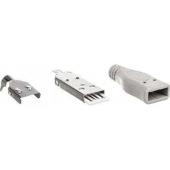 USB-A konektor pro opravy / k pájení / 12025
