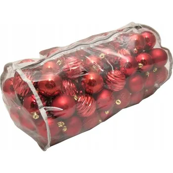 Vánoční dekorace Vánoční Baňky nerozbitné STŘÍBRNÉ 6 cm | Balení 100 ks