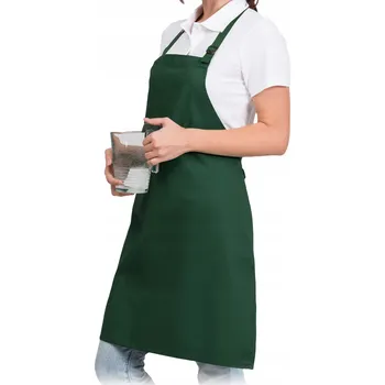 Kuchyňská zástěra Pracovní zástěra Reis zelená univerzální s nastavitelným popruhem za krk