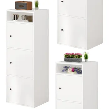 Knihovna Regál Rebiko 40 cm x 138 cm x 34 cm bílý