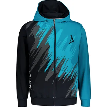 Pánská mikina Pánská mikina na zip premium ALTISPORT VOJ/ALM006MI02 ČERNÁ/PETROLEJOVÁ XXL