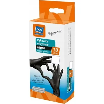 Pracovní rukavice Ravi nitrilové rukavice černé S 10 Ks