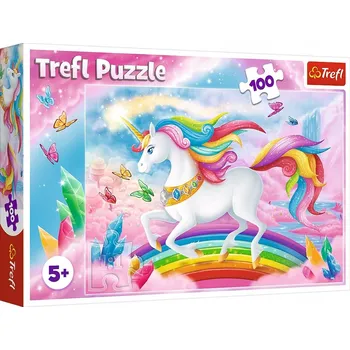 Puzzle Puzzle skládačka jednorožec koně Trefl 100 dílků 16364