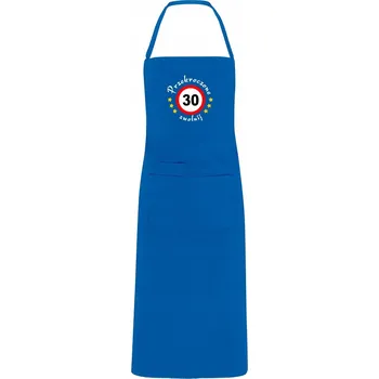 Kuchyňská zástěra Kuchyňská zástěra s výšivkou jako dárek k 30. narozeninám – Výšivka 30