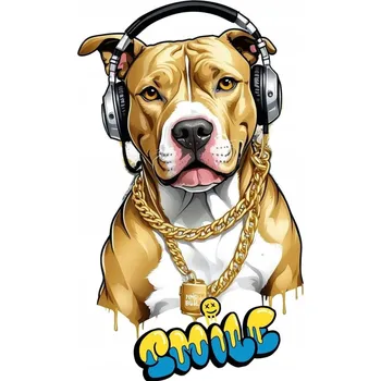 Fototapeta Nažehlovačka Termo Aplikace Nálepka na oblečení PITBULL PES