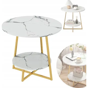 Konferenční stolek KÁVOVÝ STOLEK OBÝVACÍHO POKOJE KULATÝ RUSTIKÁLNÍ INDUSTRIÁLNÍ LOFTOVÝ STŮL OBÝVACÍHO POKOJE