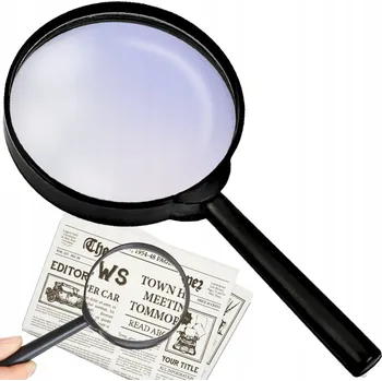 LUPA zvětšovací sklo pro ČTENÍ, klasická ruční ČOČKA 90mm ZOOM