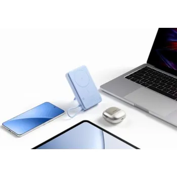 XIAOMI PowerBank Magnetic 10000 se stojánkem fialová