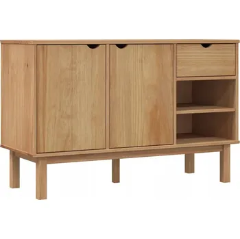 Komoda Příborník OTTA z masivního borovicového dřeva, 114 x 43 x 73,5 cm, přírodní