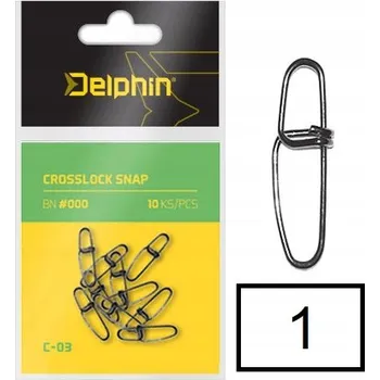 Obratlík s karabinkou Crosslock Delphin Snap C-03 1 10 Ks