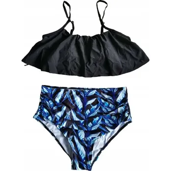 Dámské plavky Plavky s volánkem a vysokým pasem velikost M (S048)