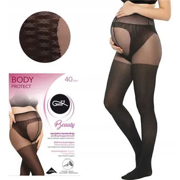 Dámské punčochy Gatta Punčocháče těhotenské komfortní Body protect 40 DEN nero plus 5