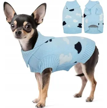 Dámský svetr Svetr pro psa s rolákem Teplý Vel. XS Modrý