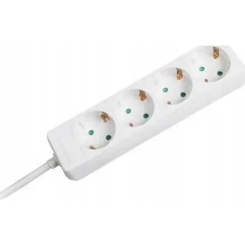 Napájecí kabel Prodlužovací Kabel přívod s lištou Rebel 1,5 m, 4 ks, bílý