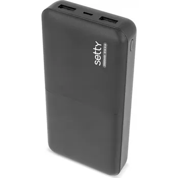 Powerbanka Powerbank Setty 20000 mAh černý