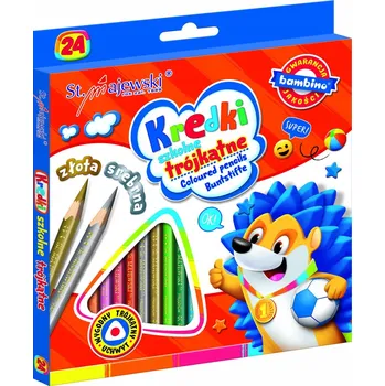 Pastelka Pastelky Bambino 24 ks mix barev trojúhelníkové silné grafit + ořezávátko