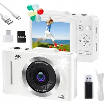 Digitální kompakt Digitální fotoaparát 50 Mpx černý s 16x zoomem a 2,4" displejem