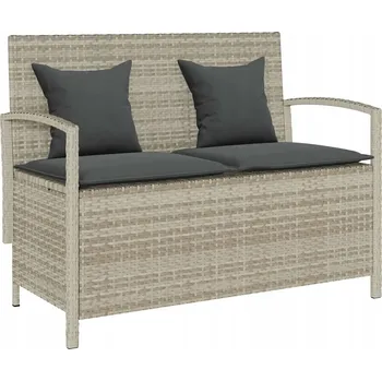 Zahradní lavice Stůl VidaXL kovový - šedý