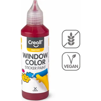 barva na zeď Barva na sklo Creall Window color, 80ml, tmavě červená