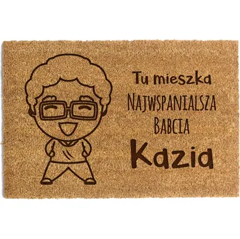Rohožka ROHOŽKA Dárek ke Dni dědečka - Tady bydlí babička (Jméno) 60x90cm