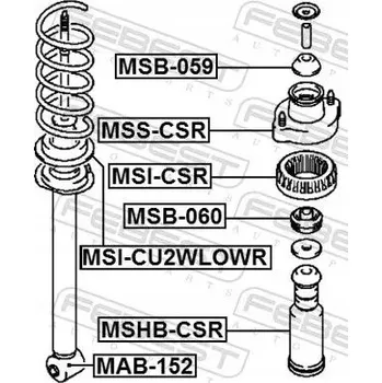 Febest MSI-CU2WLOWR Podložka pružiny / Talíř pružiny