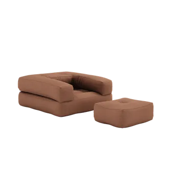 Křeslo KARUP Rozkládací křeslo CUBE 3v1 kávové 815759090190