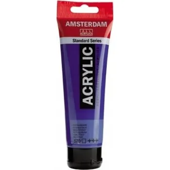 Vodová barva AKRYLOVÉ BARVY AMSTERDAM v tubě 120 ml modrá č. 570 INTENZIVNÍ BARVA