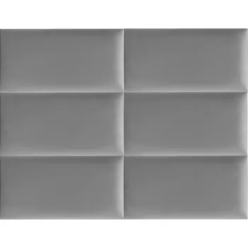 6x Čalouněné Panely 60x30 cm Čelo Šedé
