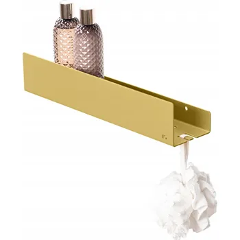 Koupelnový nábytek Koupelnová polička do sprchy kovová Isla 30 cm zlatá lesklá