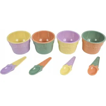 Sada misek na zmrzlinu s lžičkami 8 ks ALPINA Sada s motivem zmrzliny