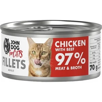 Krmivo pro psa Vlhké krmivo pro kočky John Dog for Cats bezobilné hovězí maso 70 g