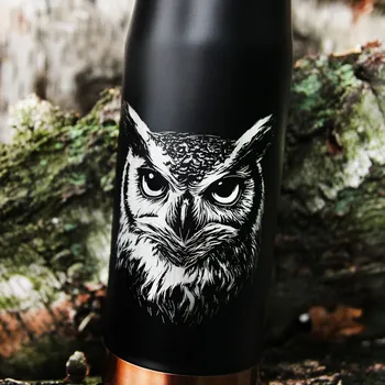 Termoska Termohrnek Termoska 600 ml Dárek pro babičku, maminku, personalizace SOVA