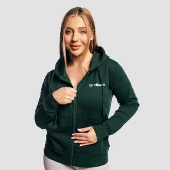 Dámská mikina GymBeam Dámská mikina Zipper Hoodie Pine XXL zelená
