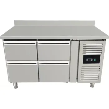 vasegastro Chladicí stůl se zadním lemem a 4 šuplíky