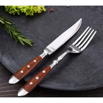 Příbor Sada příborů na STEAKY, GRIL a PIZZU, 12 kusů pro 6 osob, COUNTRY VINTAGE